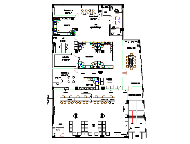 Commercial bank floor plan design