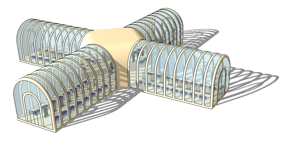 3D AutoCAD Elevation Model of Commercial Office Building projects
