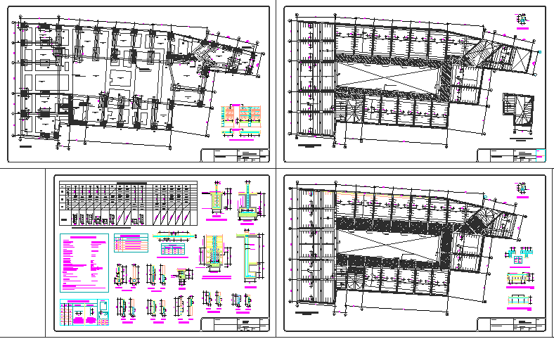Commercial building complete plan auto-cad details dwg file
