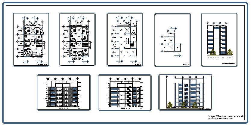 Commercial building design drawing