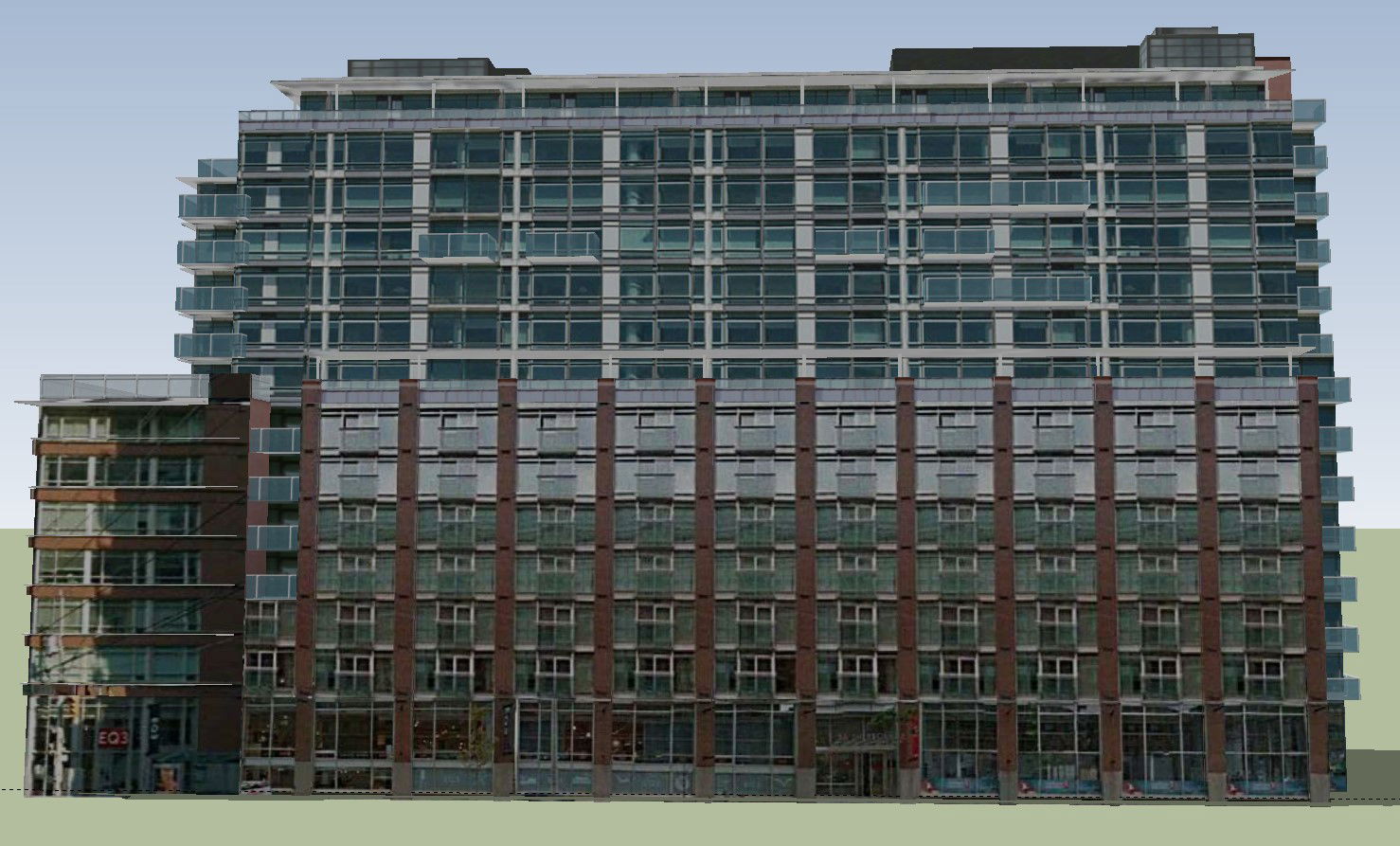 Commercial Building SKP Layout Drawing design for Planning files