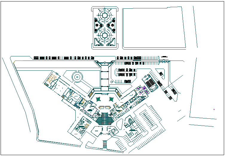Commercial building floor plan detail view dwg file