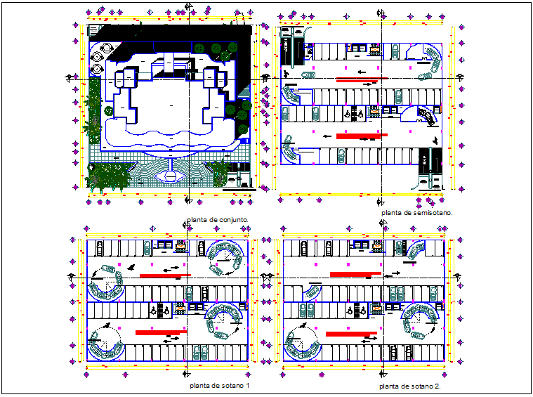 Commercial building floor plan view detail dwg file