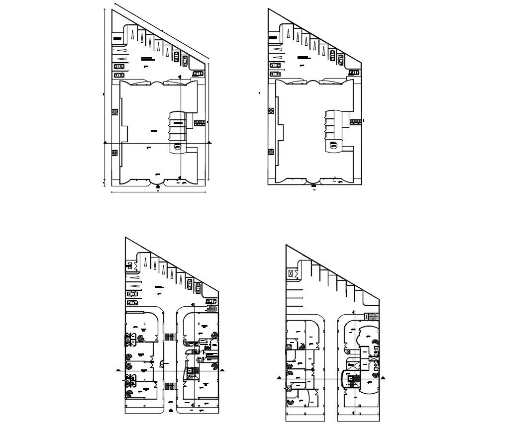 Commercial building layout in autocad 