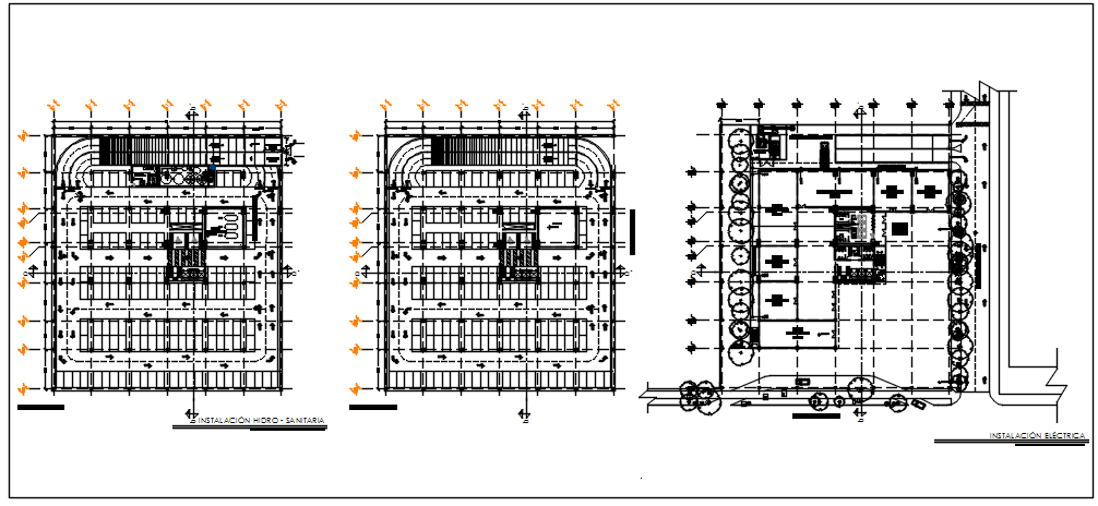 Commercial building plan detail dwg file