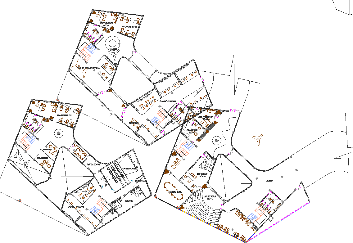Commercial building plan detail dwg file