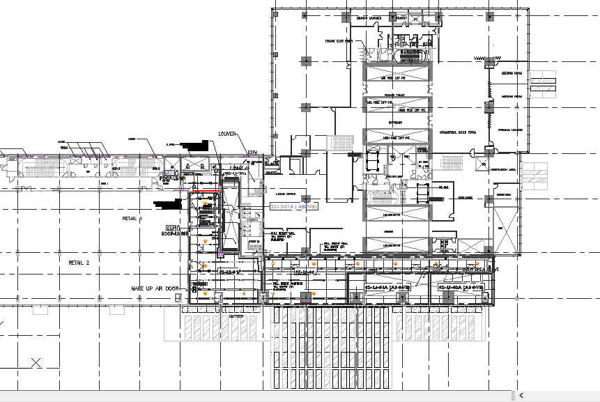 Commercial building plan detail dwg file