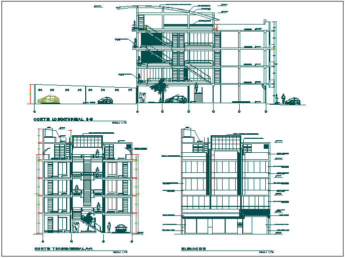 Commercial Building Layout with AutoCAD plan Detail in DWG File