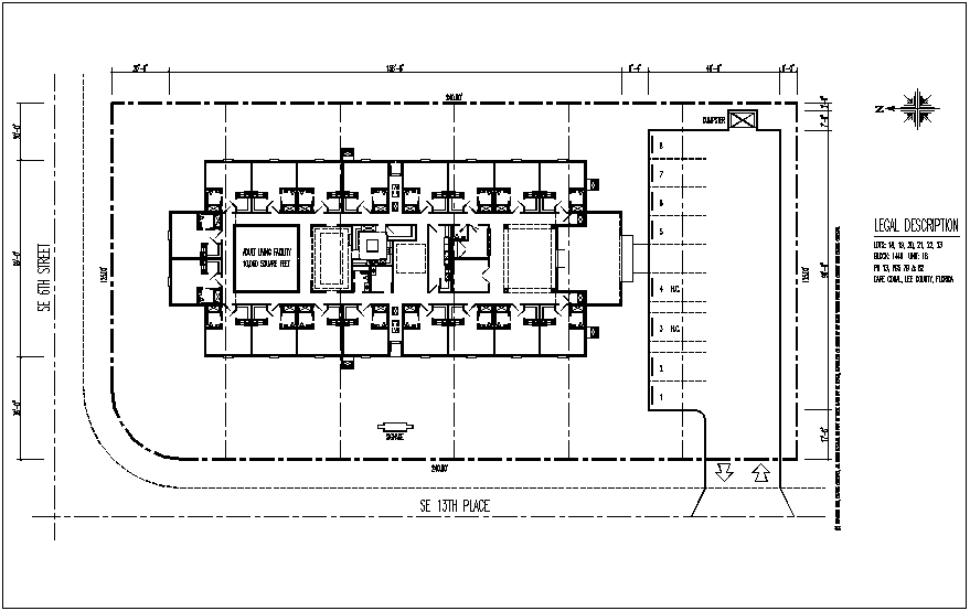 Commercial building plan layout details dwg file