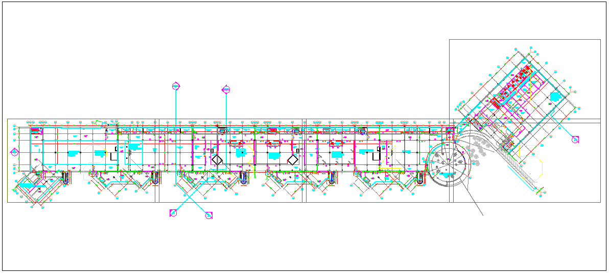 Commercial building plan layout dwg file