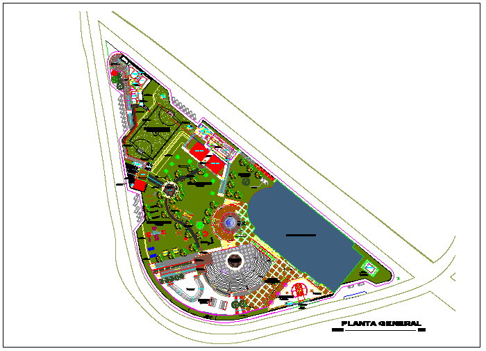 Commercial building plan view detail dwg file