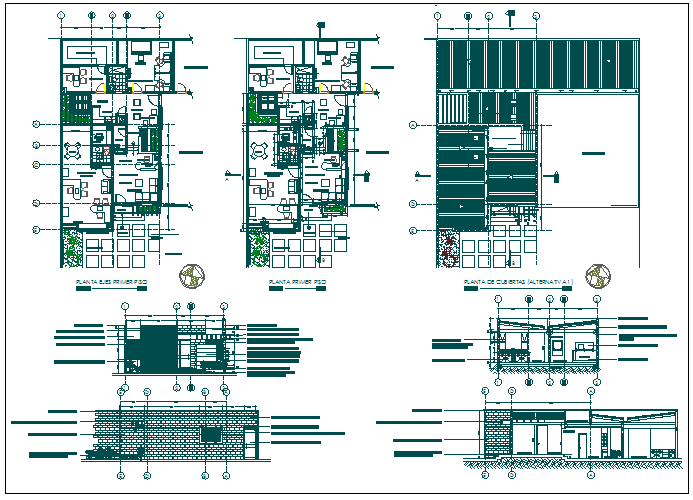 Commercial building plan view detail dwg file