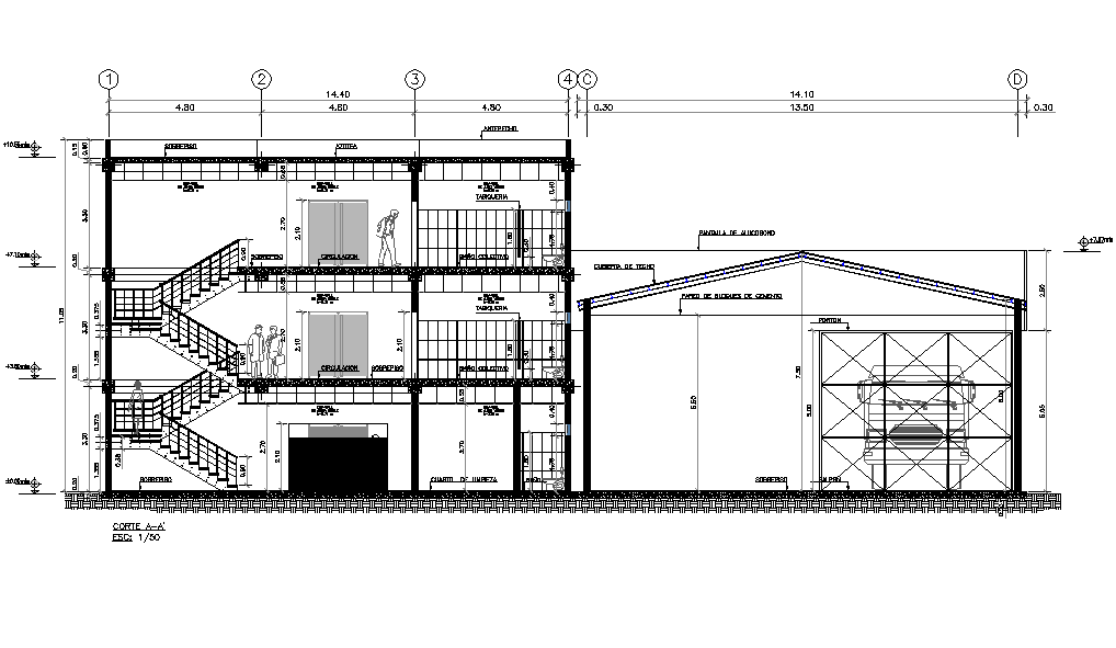 Commercial building project elevation file