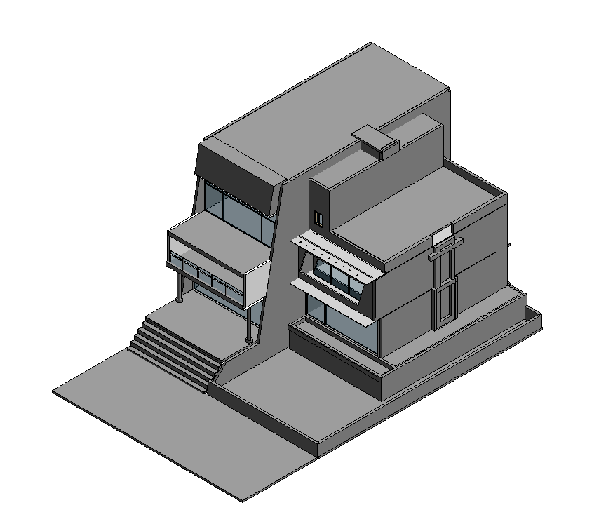 Commercial building structure detail elevation 3d model 3d max file