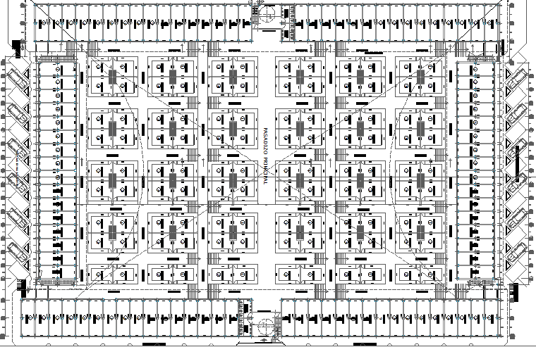 Commercial business and supply center structure details dwg file