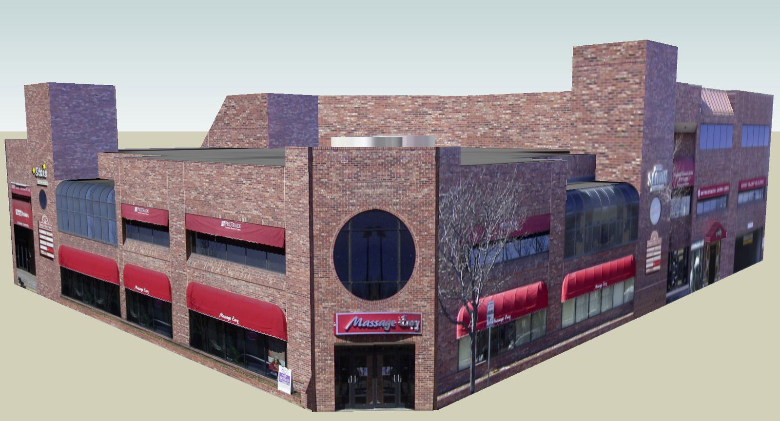 3D Commercial Complex model Layout Plan in CAD Drawing files