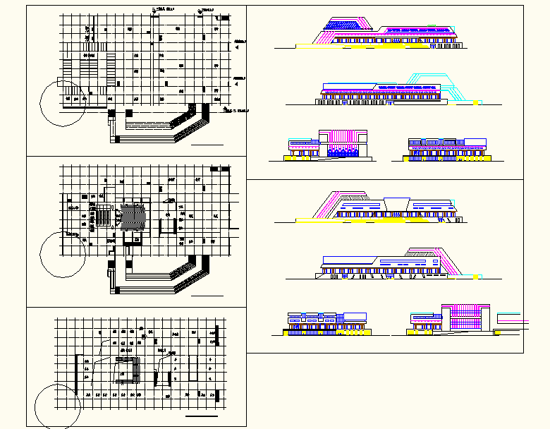 Commercial complex project detail.