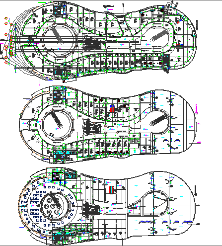 Commercial cum shopping complex floor plan layout details dwg file