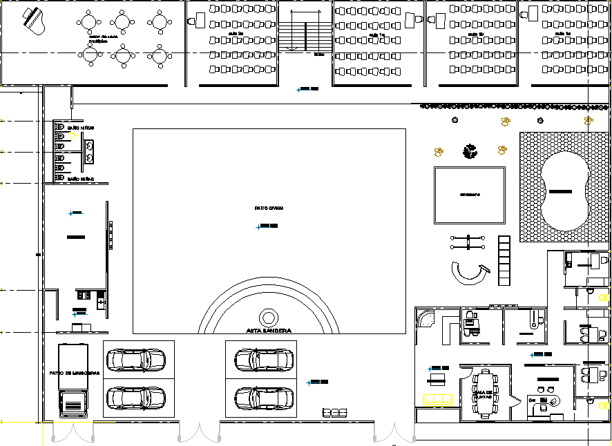 Commercial layout plan detail dwg file