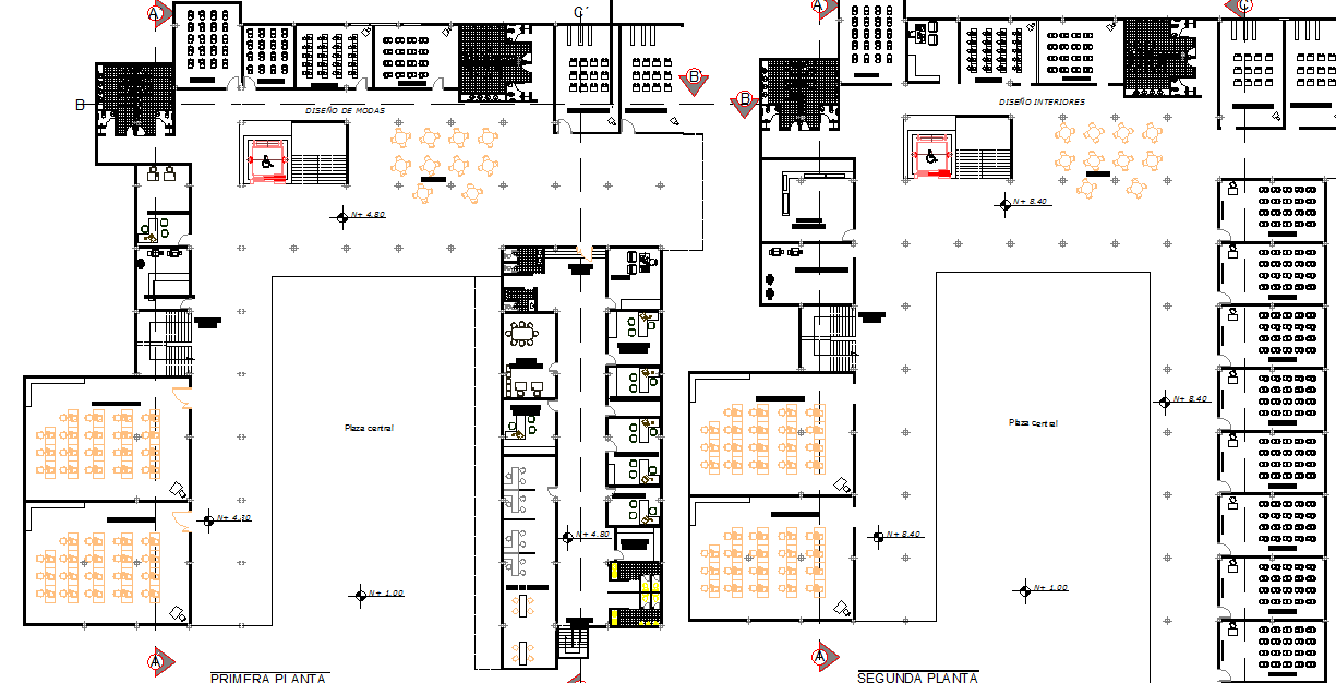 Commercial layout plan detail dwg file