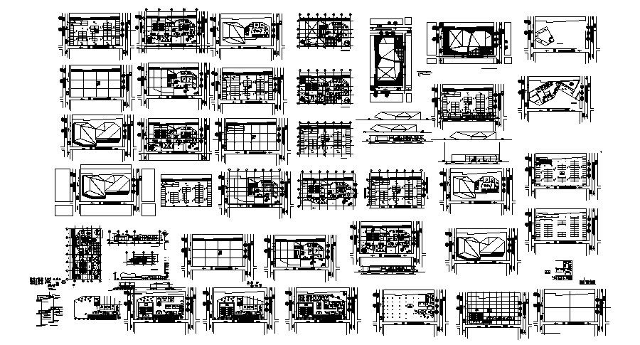 Commercial office plan with detail dimension in AutoCAD