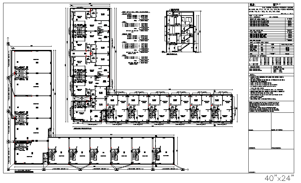 Commercial plan, elevation and section detail dwg file