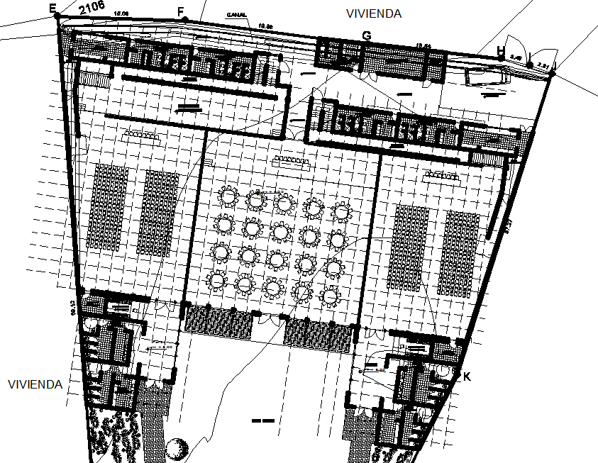 Commercial plan and elevation layout detail dwg file
