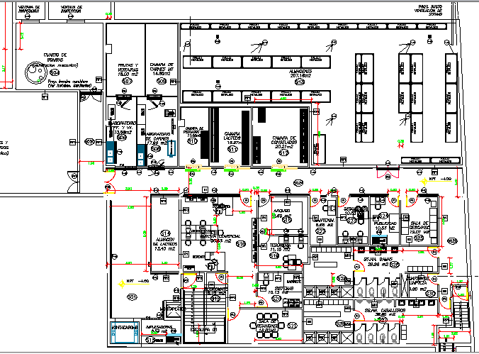 Commercial shopping center architecture layout details dwg file