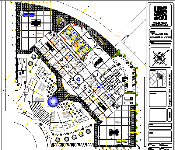 Commercial shopping center architecture layout plan details dwg file