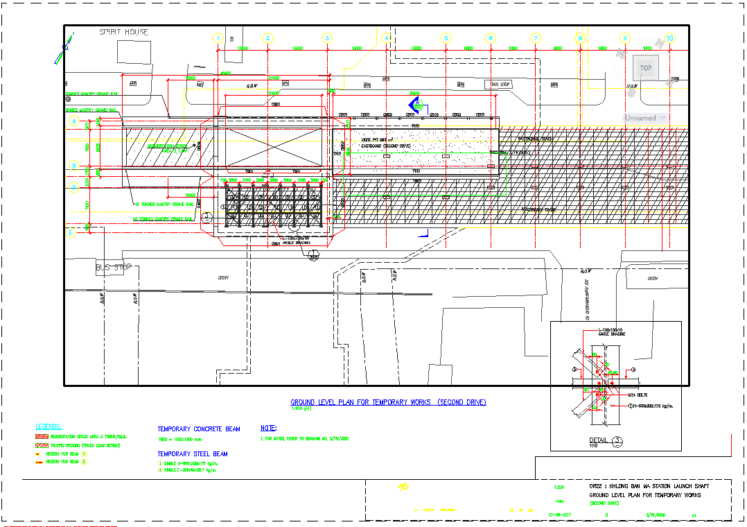 Commercial structure detail view dwg file