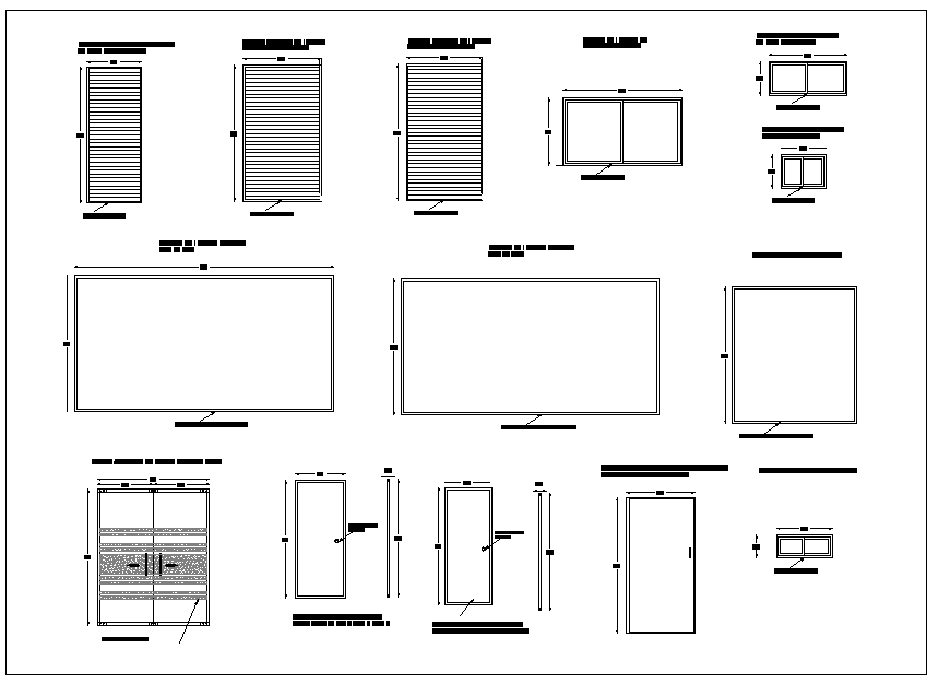 Commercial type door and window detail dwg file