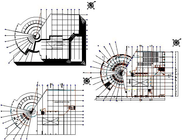 Commercial working office building plan detail dwg file