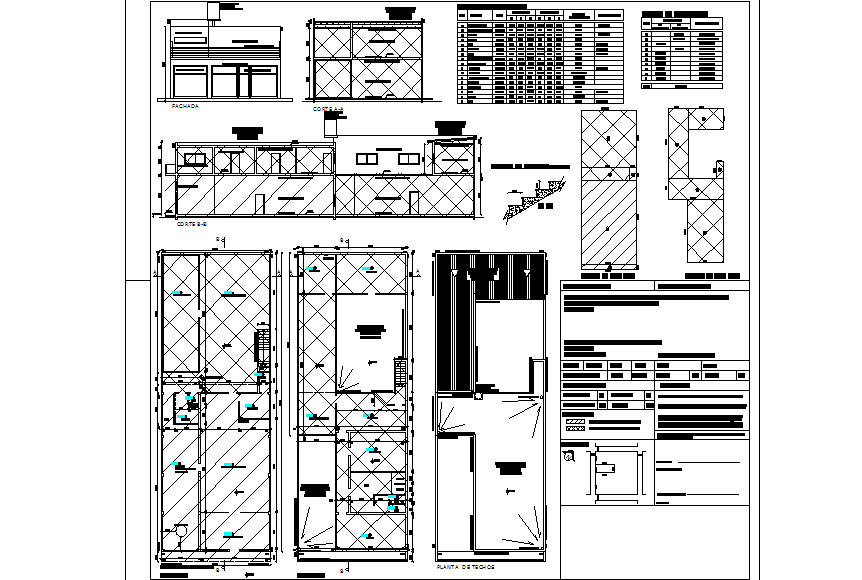 Commercial working plan detail dwg file