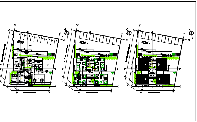 Commercial working plan detail dwg file