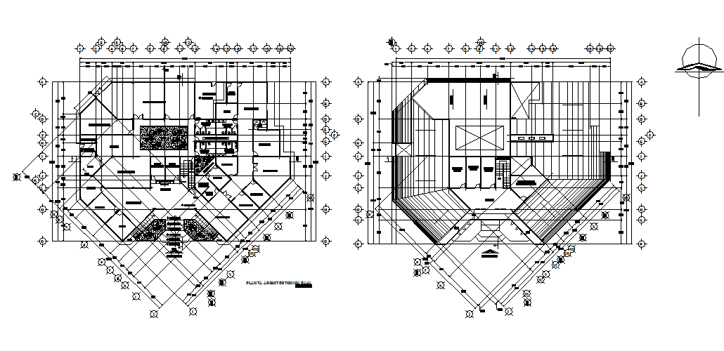 Commercial working plan detail dwg file