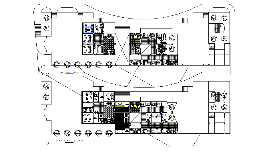 Commercial working plan detail dwg file