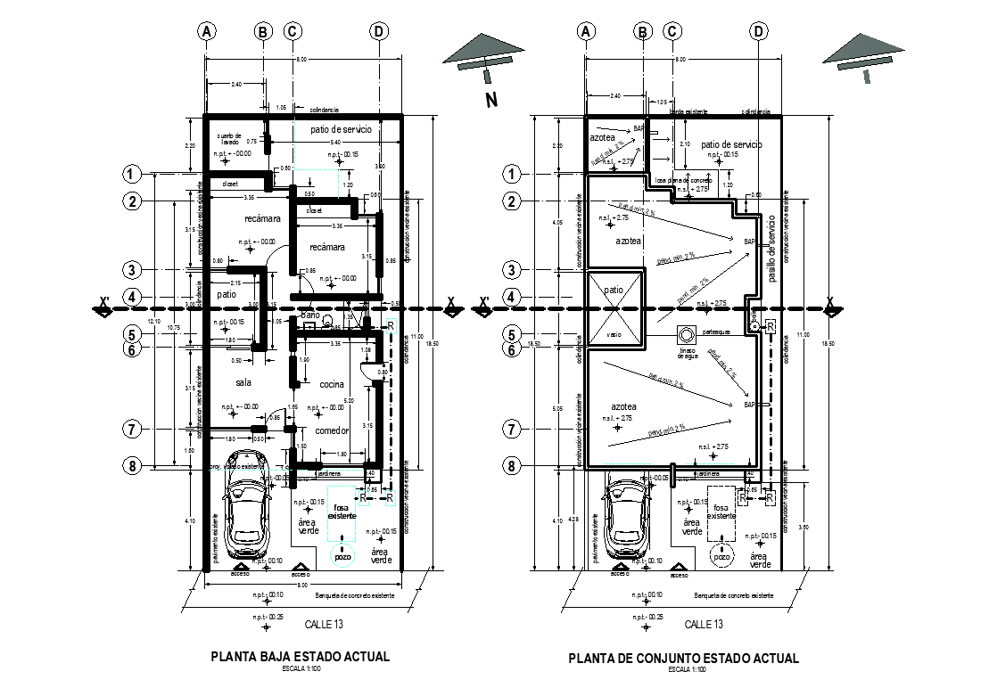 Commercial working plan detail dwg file