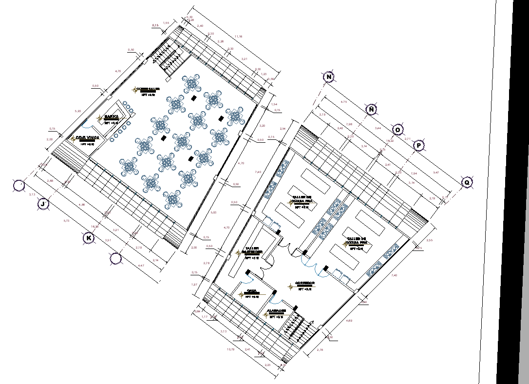 Commercial working plan detail dwg file