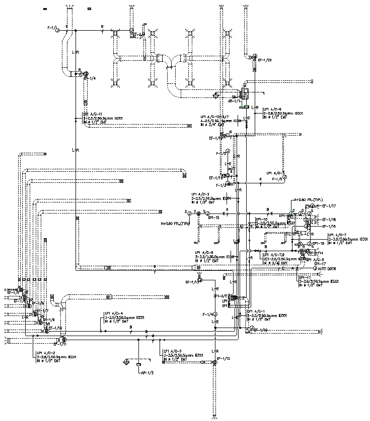 Commercial Buiding Floor Electric Air Cindition plan Detail DWG AutoCAD file