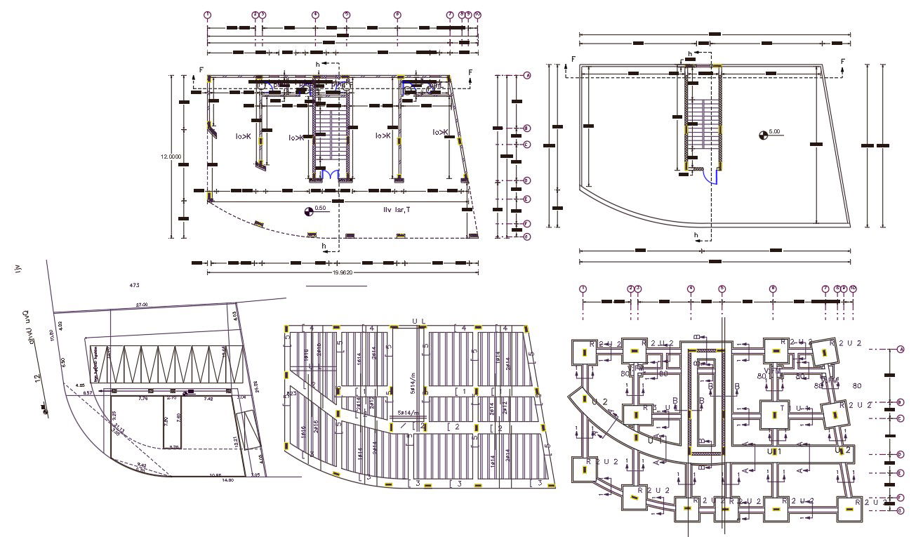 Commercial Building Floor Plan Design AutoCAD File