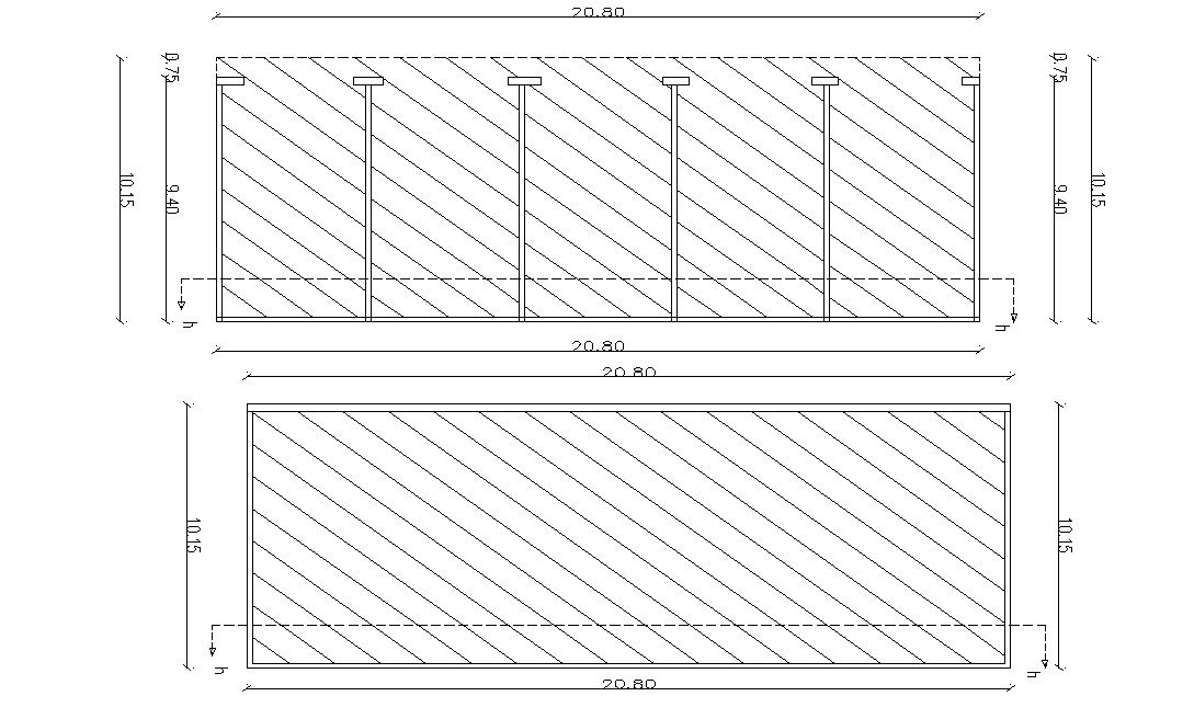 Commercial Building Two Floors Plan With Dimension Cad File