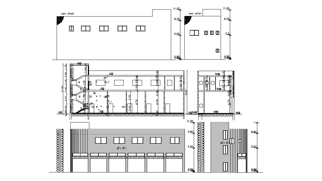 Commercial Shop Building Design CAD File