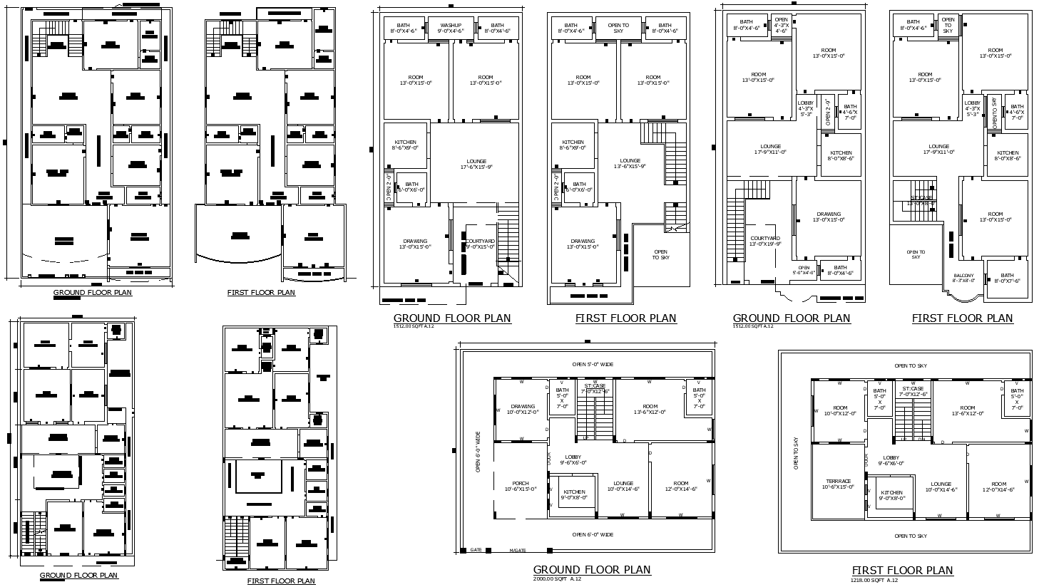 Commercial and Residential House Plans Architectural AutoCAD Drawings DWG