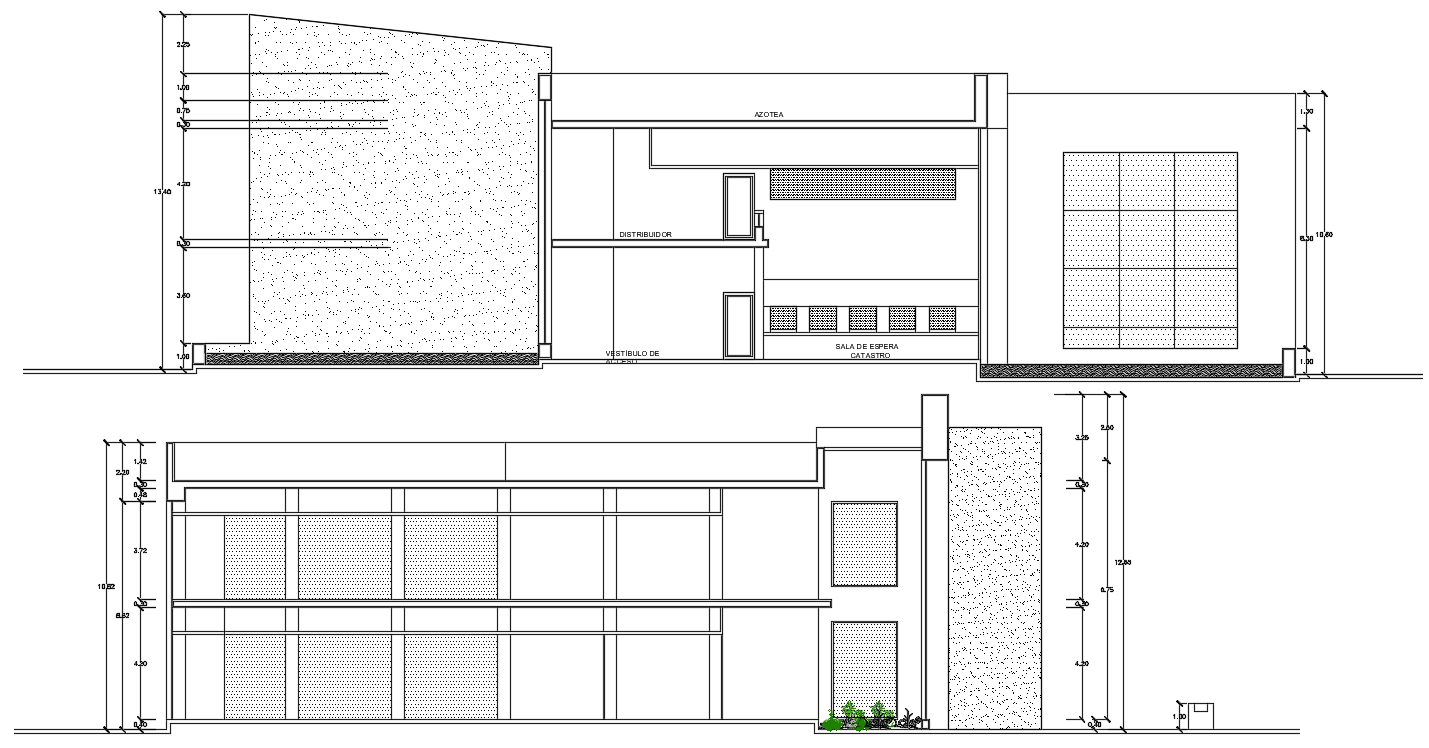 Commercial building cad drawing is given in this cad file. Download this auto cad file now.