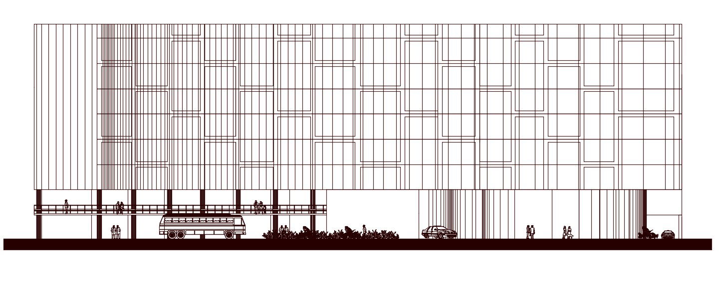 Commercial building elevation detail separated in this CAD drawing. Download this 2d autocad drawing file.