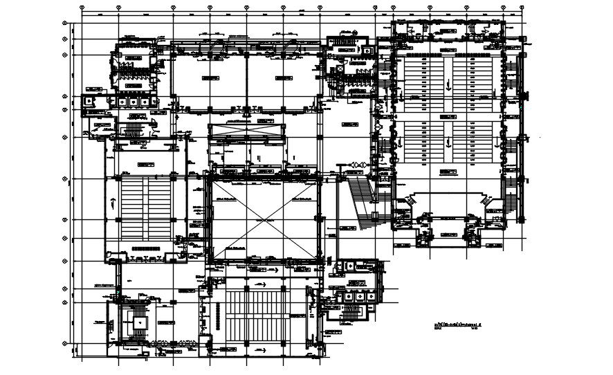 Commercial building floor plan and typical section details are given.Download the AutoCAD 2D DWG file. in this AutoCAD DWG drawing