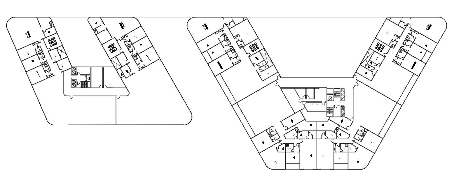 Commercial building floor plan details in AutoCAD, dwg file.