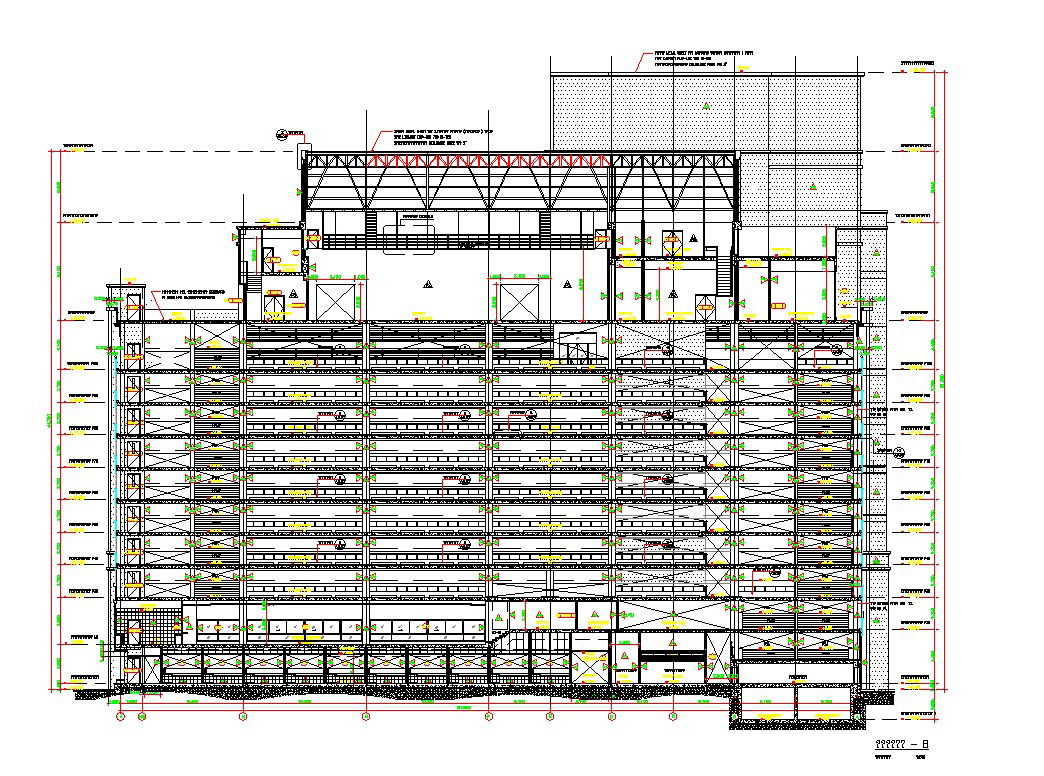 Commercial building side view section details are given in this Architectural DWG CAD Drawing.Download the AutoCAD file now.