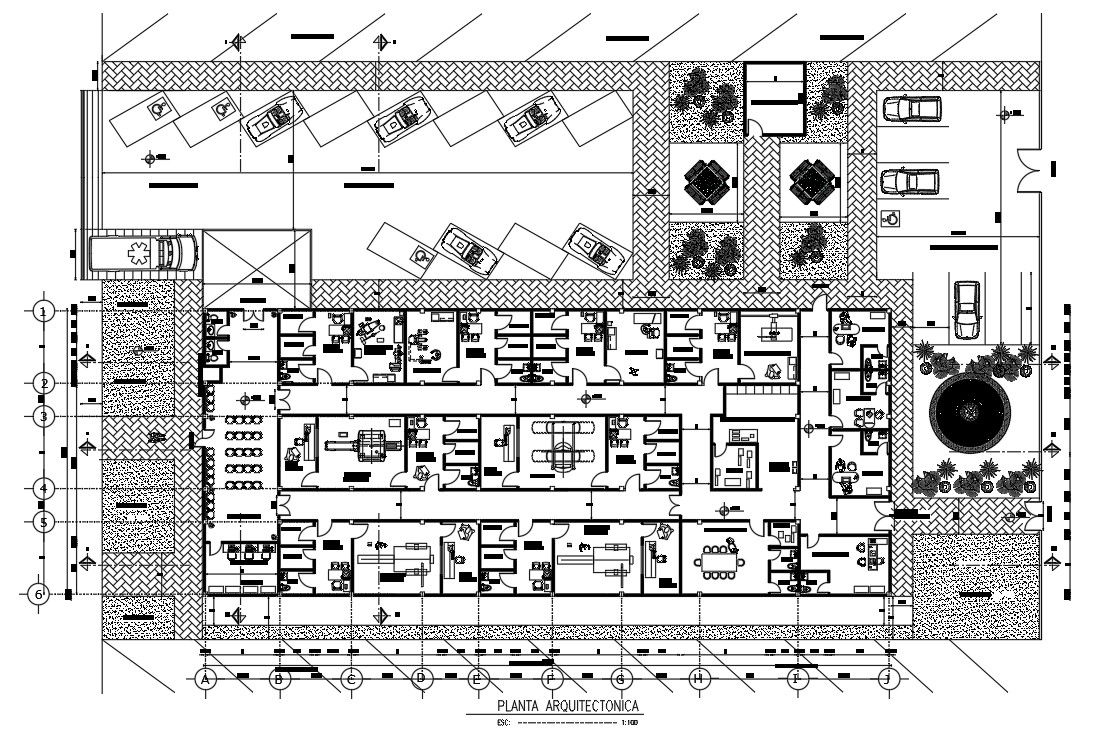 Commercial office floor plan drawing specified in this file. Download this 2D autocad DWG File.