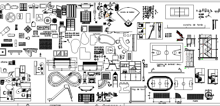Common Multiple Utility Blocks dwg file